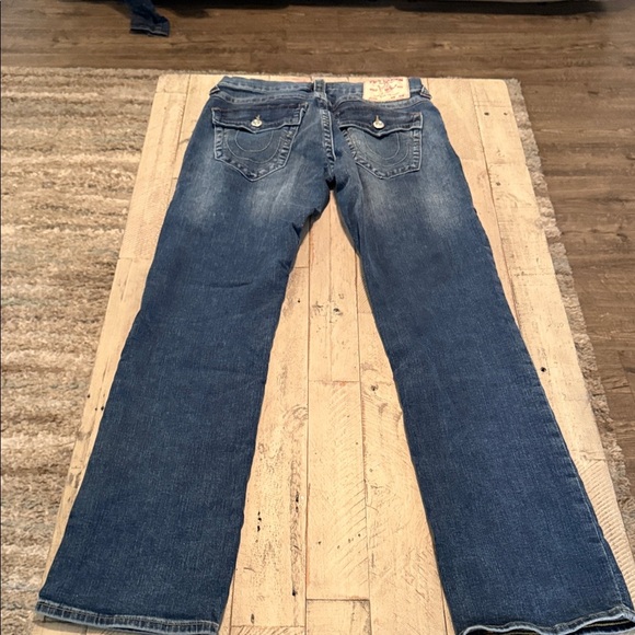 True Religion Men's Ricky Relaxed Straight Blue Jeans Size 30 - Picture 11 of 12